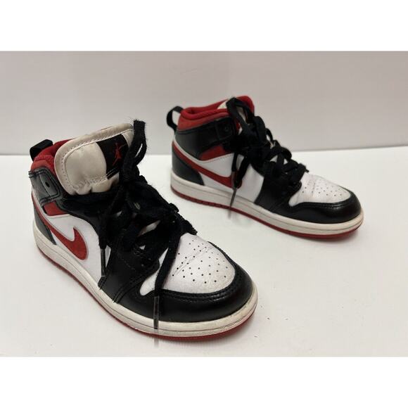 Nike Air Jordan 1 Mid Gym Red Toddler 640734-122 - Size 13C - Picture 3 of 10
